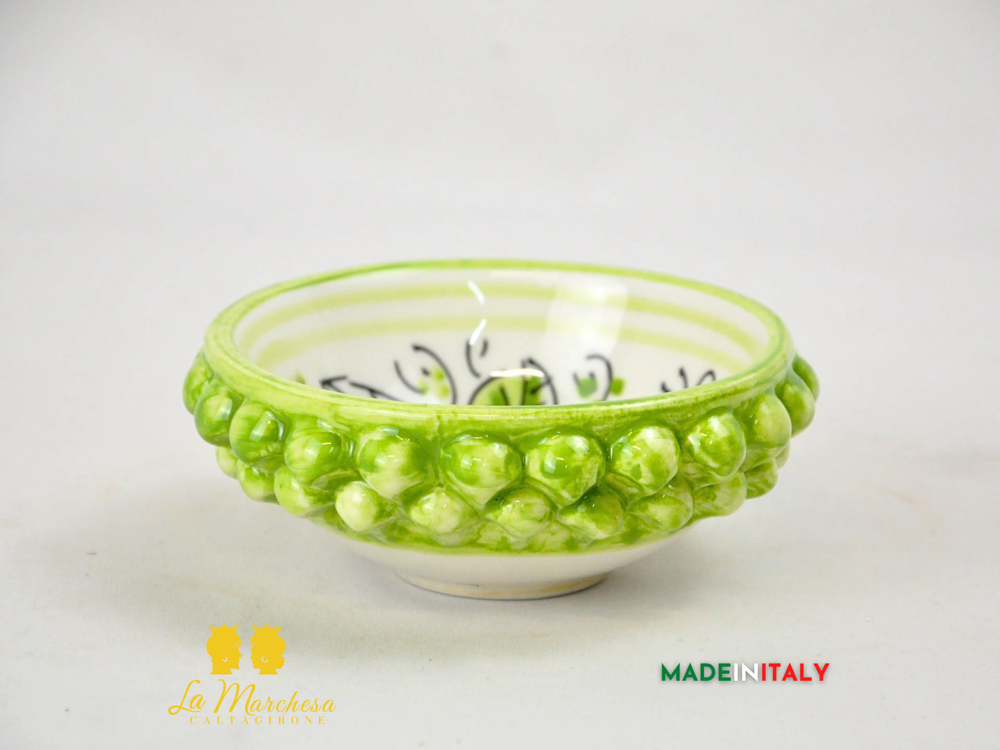 Ciotolina in Ceramica di Caltagirone Pigna 13cm - Vari Colori