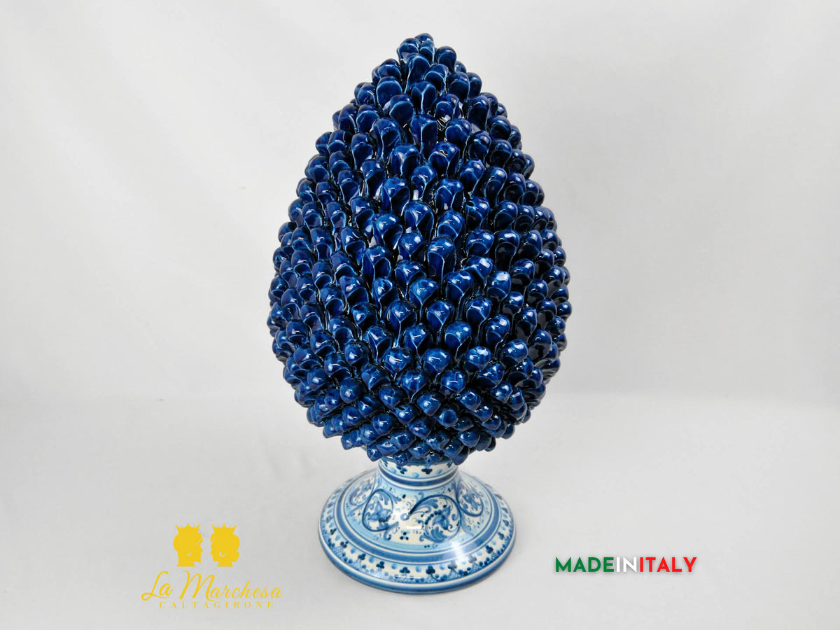Pigna Siciliana in Ceramica di Caltagirone Ornato Barocco 52cm - Vari Colori