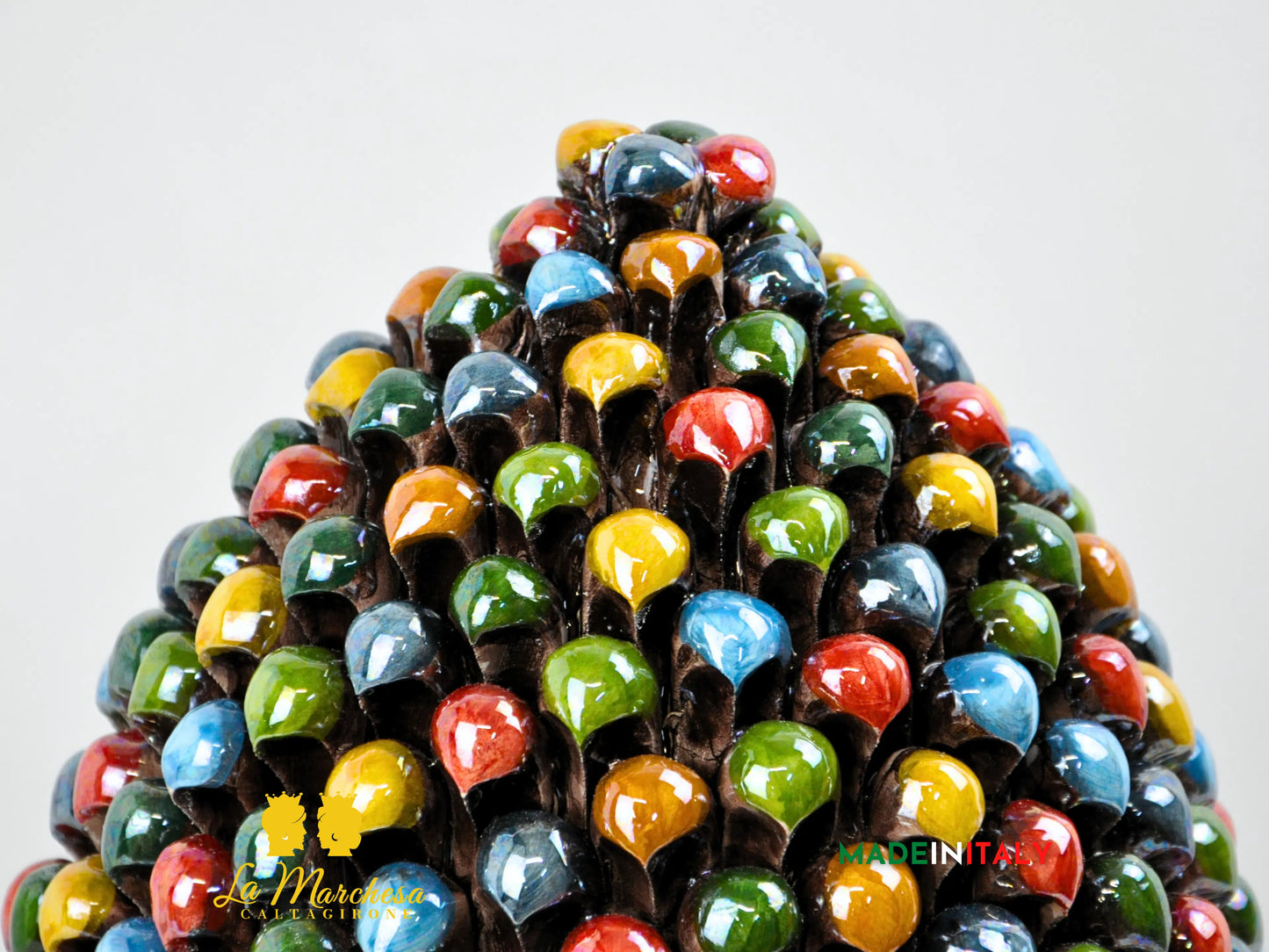 Pigna Siciliana Madreperla in Ceramica di Caltagirone 42cm - Vari Decori