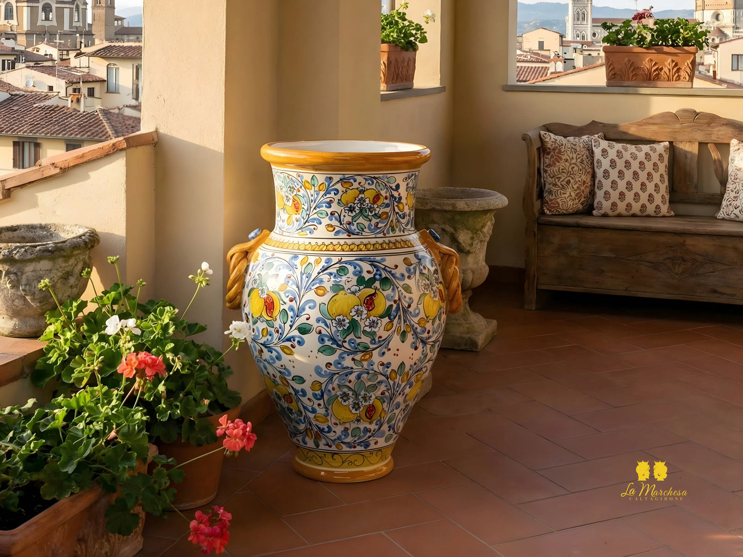 Giara in Ceramica di Caltagirone 61cm - Vari Decori