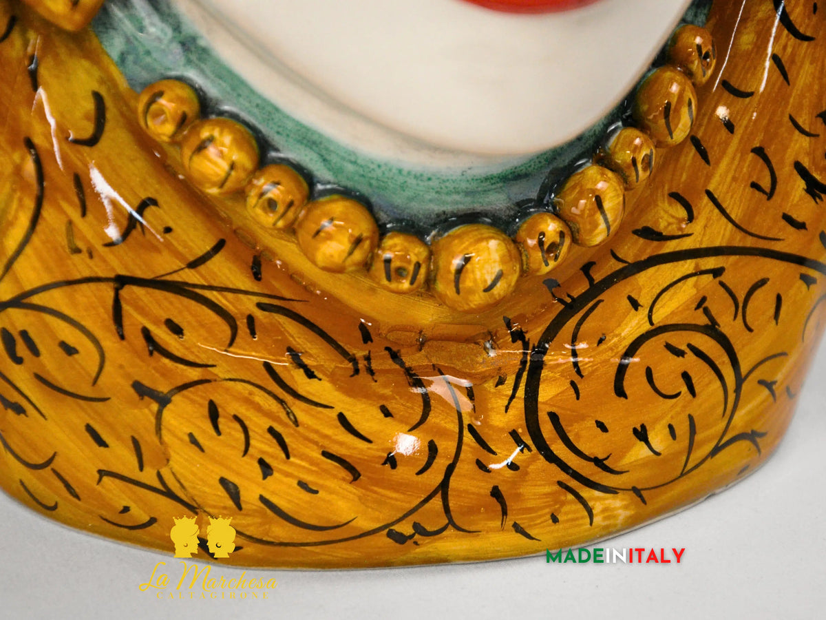 OUTLET - Testa di Moro Donna in Ceramica di Caltagirone 37cm