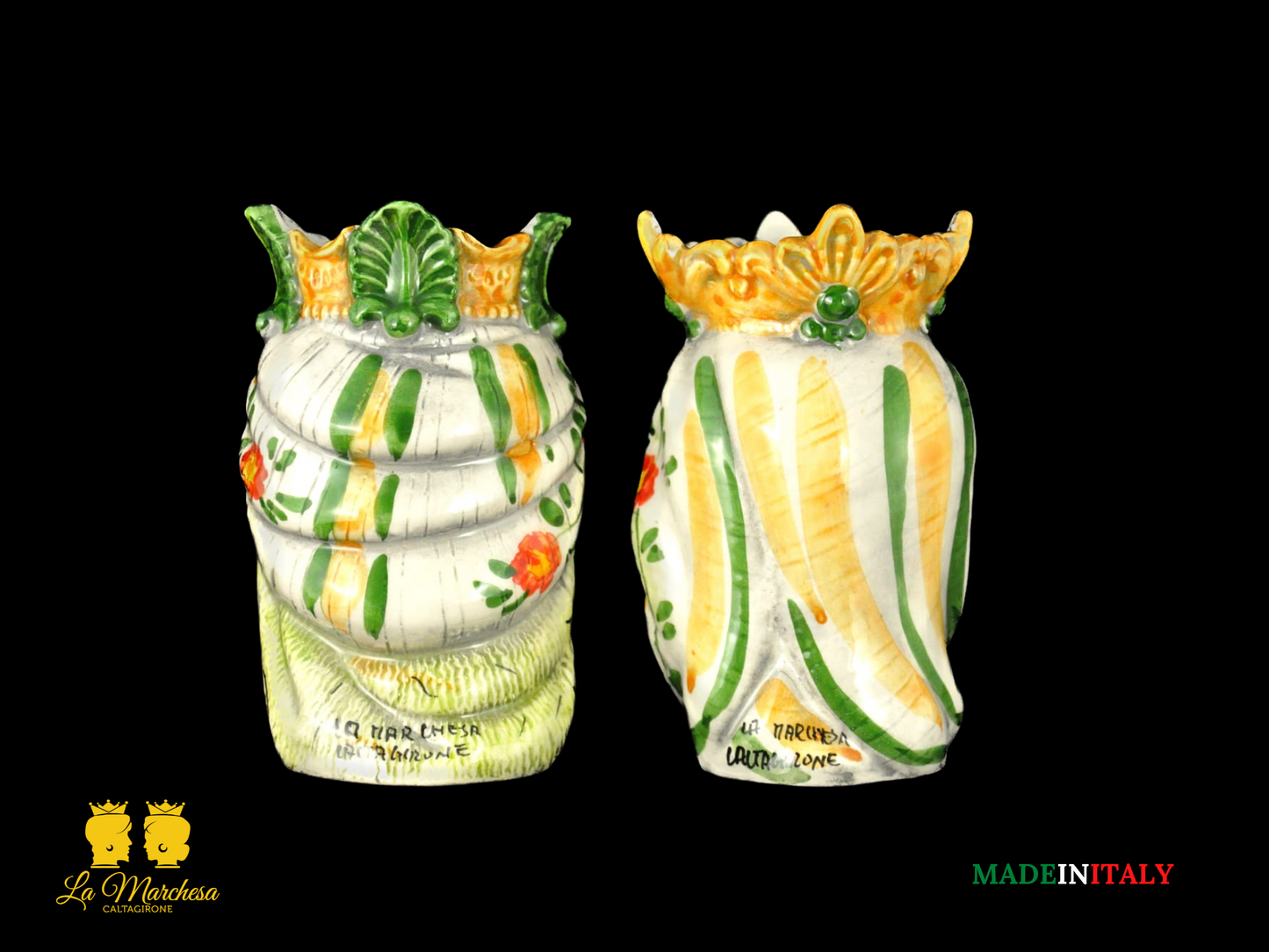 Teste Moro in ceramica di Caltagirone Afro 13cm - Colori Assortiti