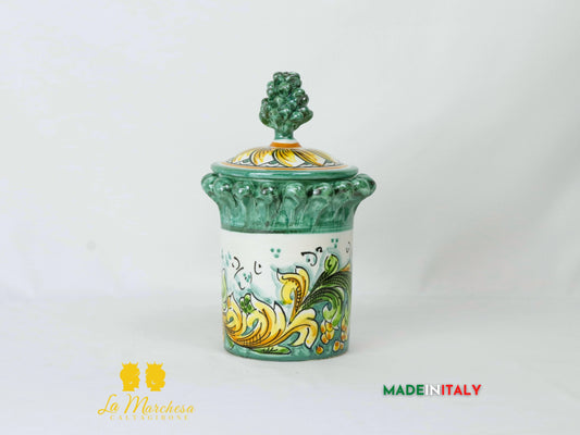 Barattolo Pigna Contenitore in Ceramica di Caltagirone