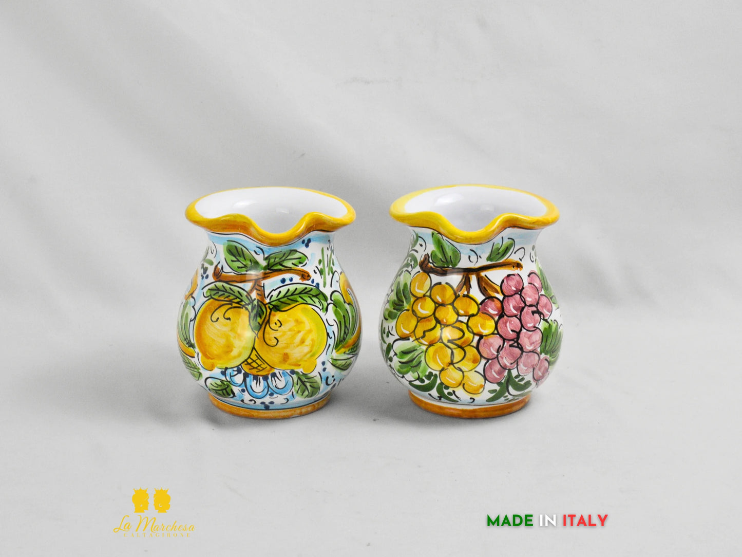 Brocca in Ceramica di Caltagirone decorato Caraffa decorata - Varie Misure