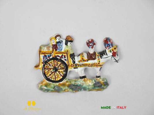 Calamita in Ceramica di Caltagirone carretto siciliano - Decoro assortito