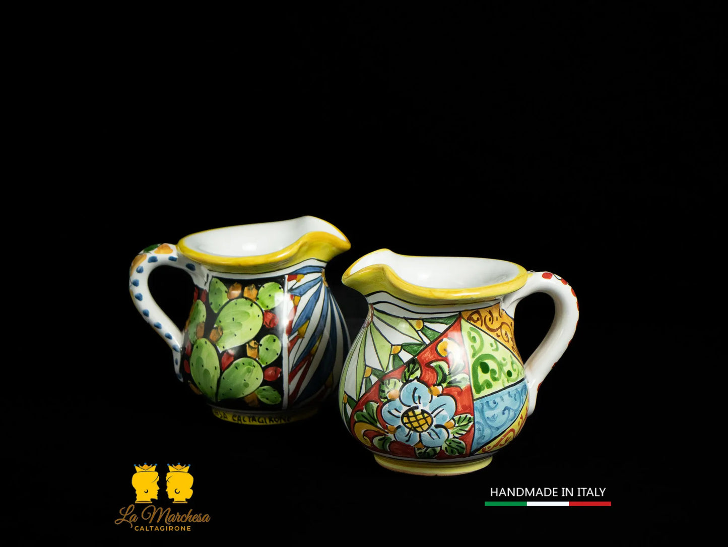 Brocca in Ceramica di Caltagirone decorato Caraffa decorata - Varie Misure