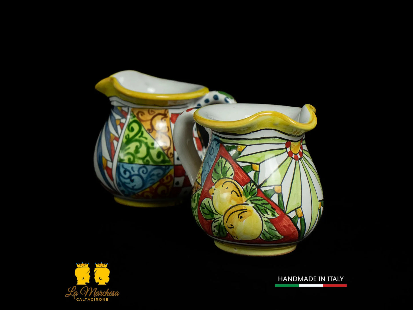 Brocca in Ceramica di Caltagirone decorato Caraffa decorata - Varie Misure