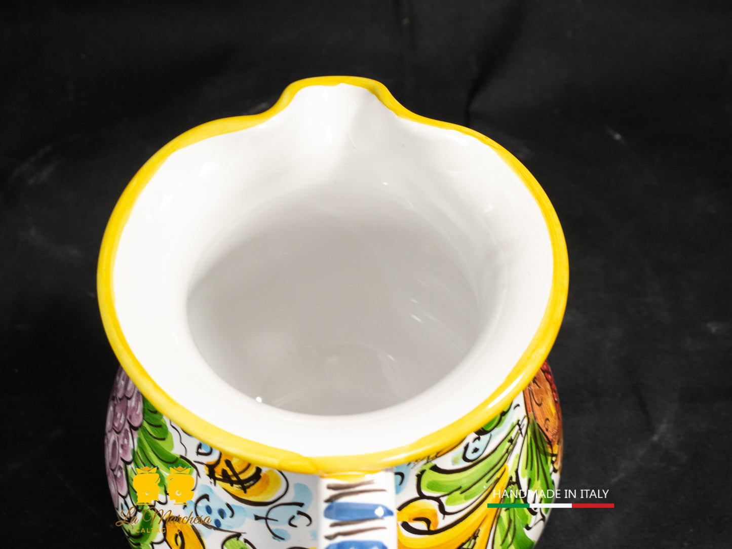 Brocca in Ceramica di Caltagirone decorato Caraffa 1L decorata