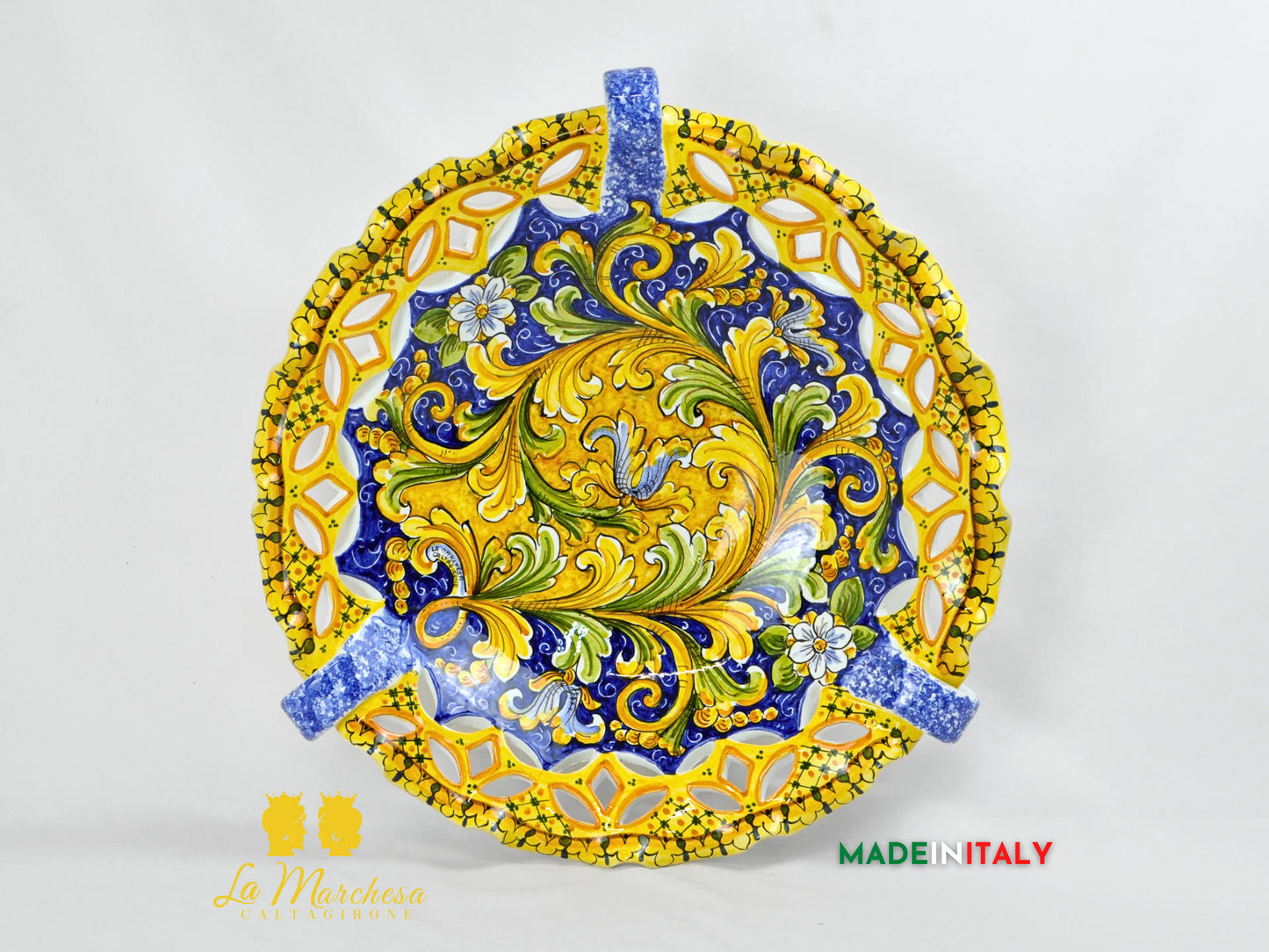 Centrotavola in Pregiata ceramica di Caltagirone 54cm
