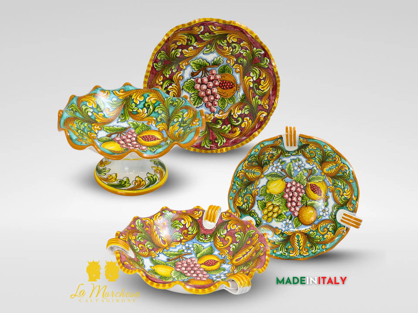 Centrotavola Frutta in Ceramica di Caltagirone - Vari Modelli