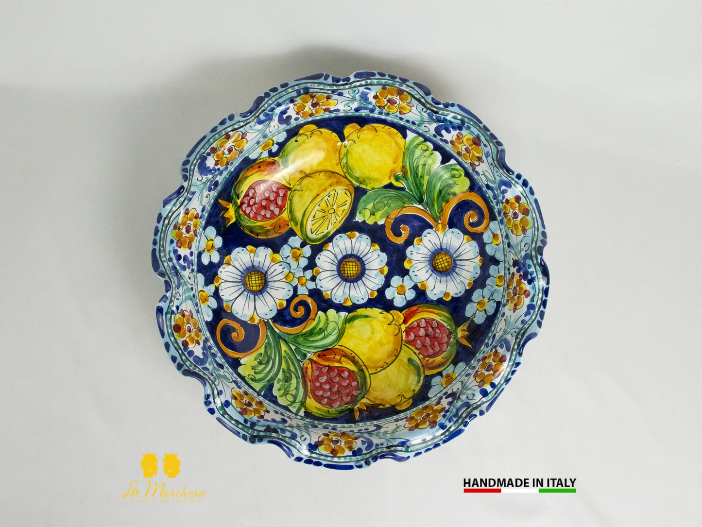 ciotola centrotavola ceramica di caltagirone