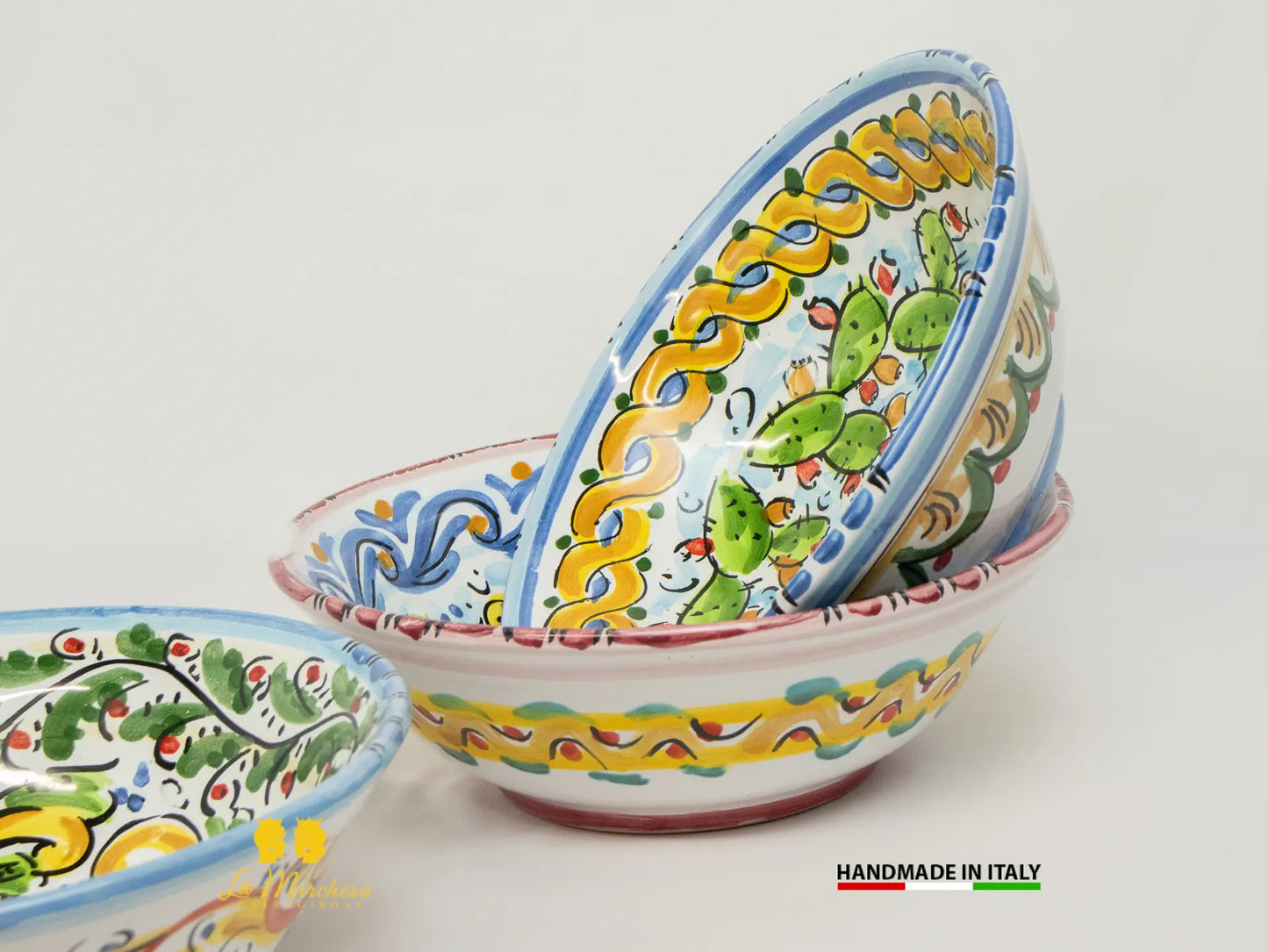 Ciotola in Ceramica di Caltagirone ornato frutta 25cm