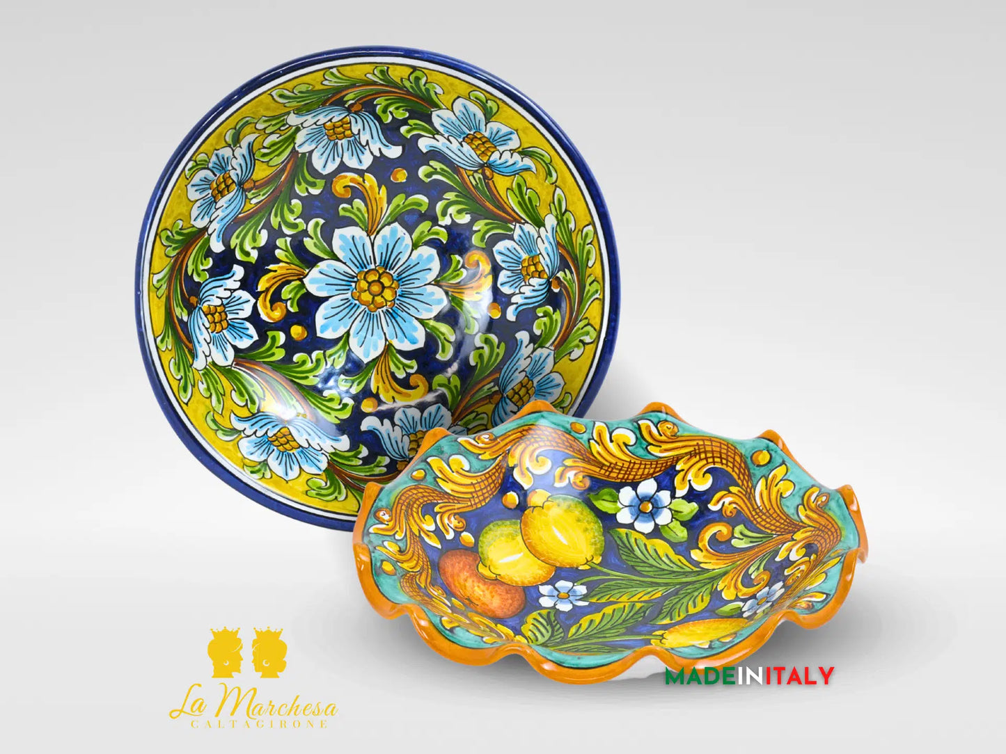 Ciotola Decorata in Ceramica di Caltagirone - Vari Modelli