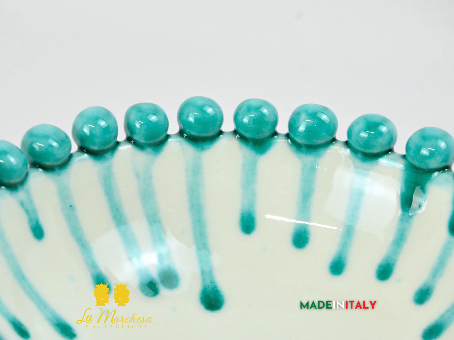 FINE SERIE - Centrotavola Ciotola Pigna in Ceramica di Caltagirone 21 cm