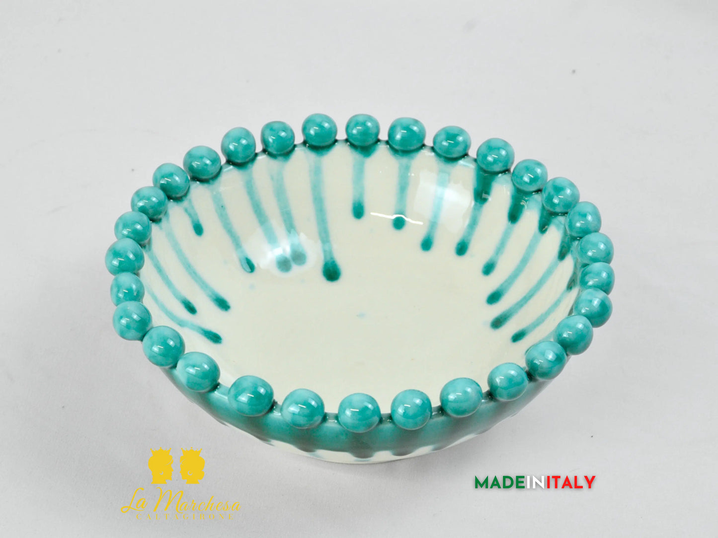 FINE SERIE - Centrotavola Ciotola Pigna in Ceramica di Caltagirone 21 cm
