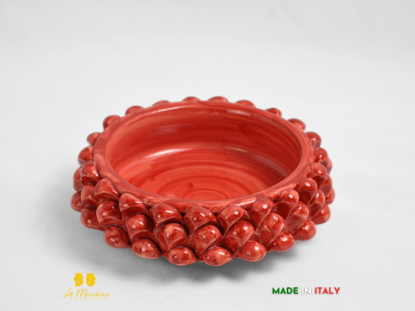 Ciotola in Ceramica di Caltagirone Pigna 16cm - vari colori
