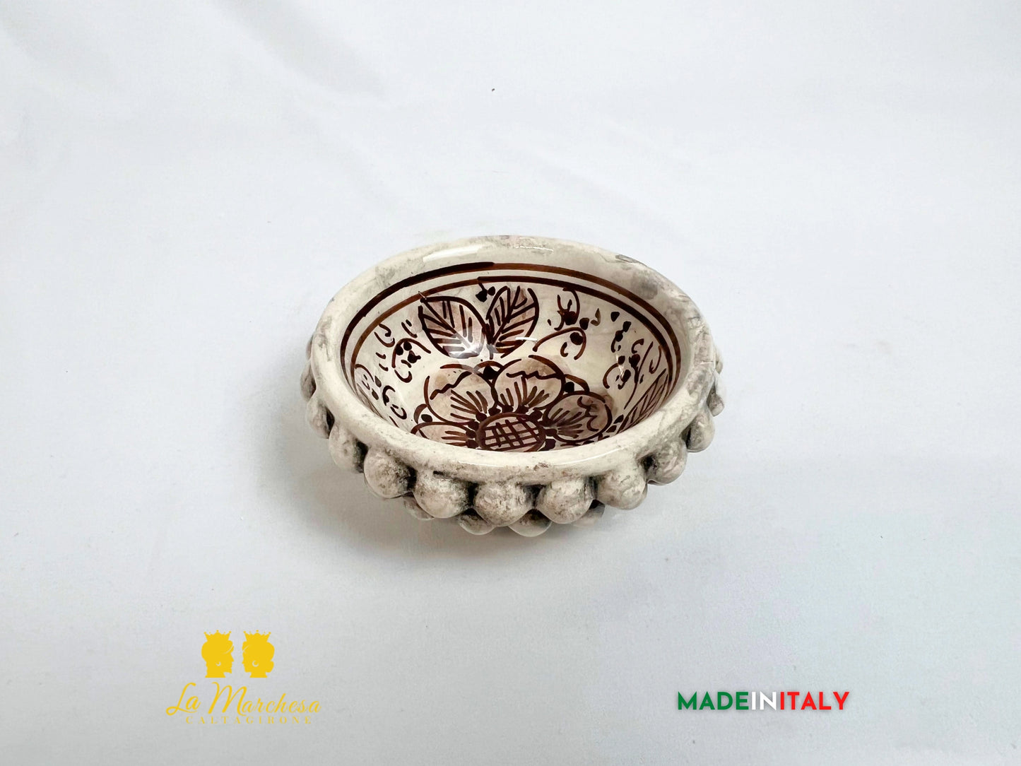 Ciotolina in Ceramica di Caltagirone Pigna 13cm - Vari Colori