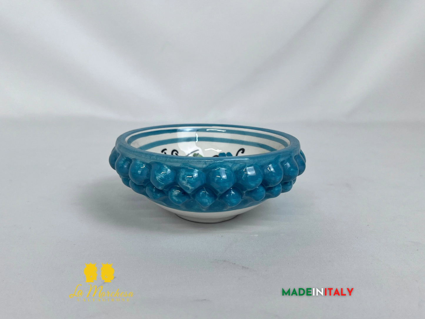 Ciotolina in Ceramica di Caltagirone decoro interno - vari colori (3)