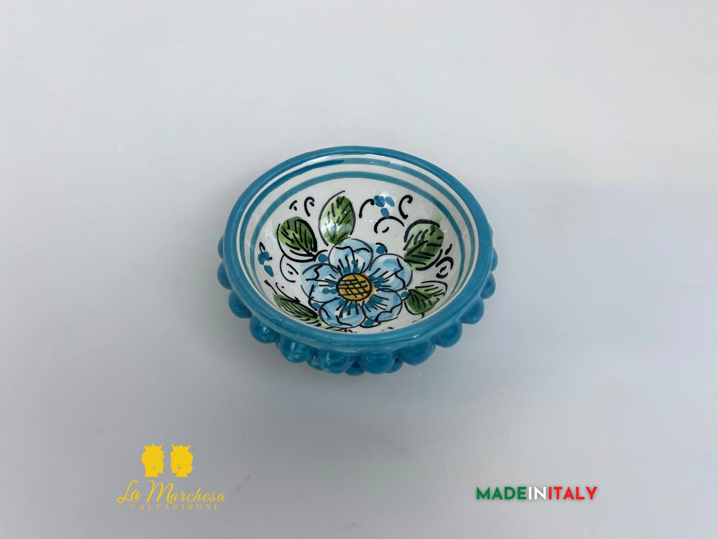 Ciotolina in Ceramica di Caltagirone decoro interno - vari colori (3)