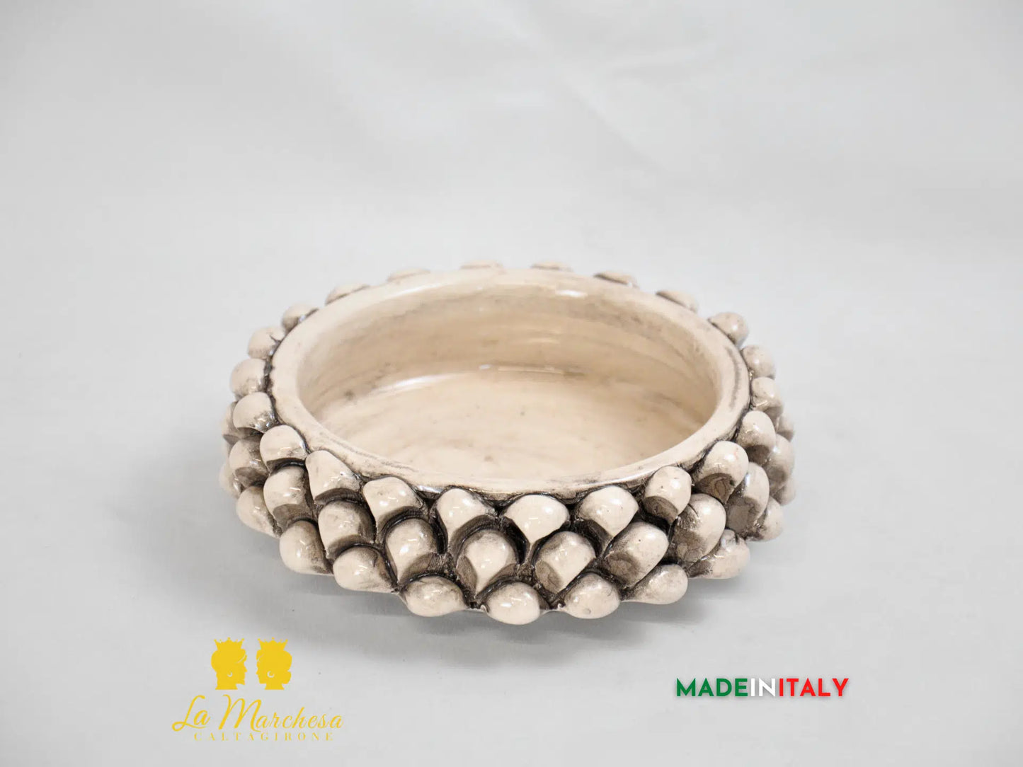 Ciotola in Ceramica di Caltagirone Pigna 16cm - vari colori
