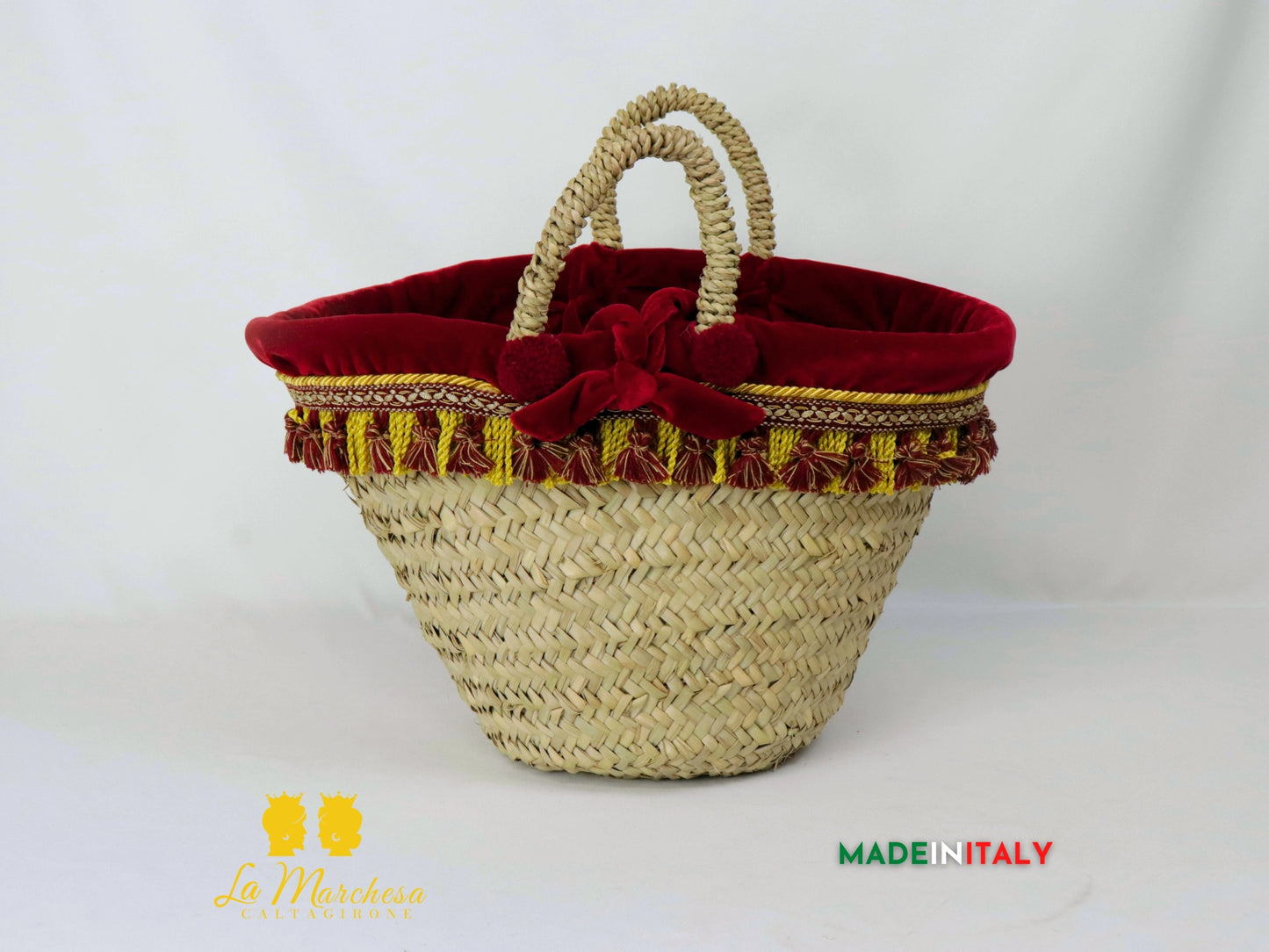 FINE SERIE Coffa in Vimini Artigianale Decorata - Vari Modelli