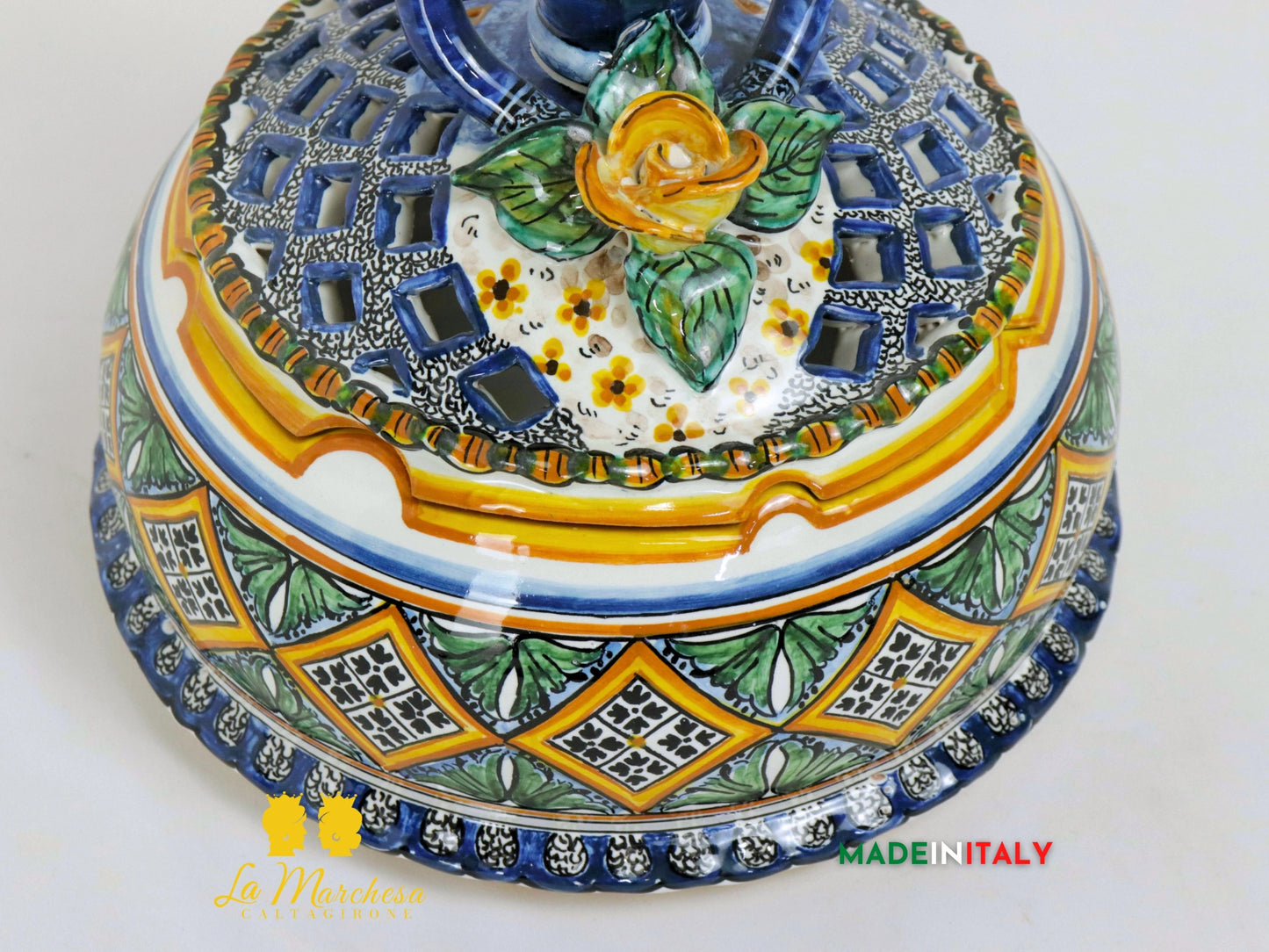 Dama Bambola contenitore porta gioie in ceramica di Caltagirone (5)