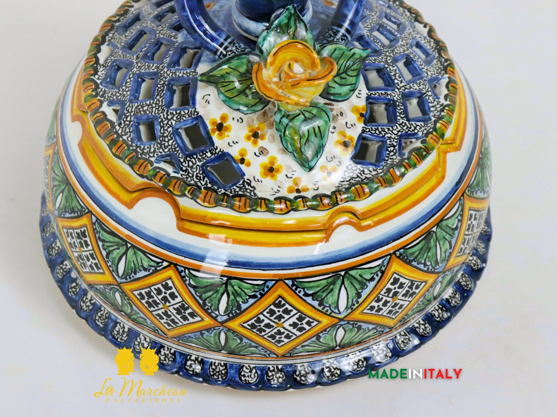 Dama Bambola contenitore porta gioie in ceramica di Caltagirone (5)