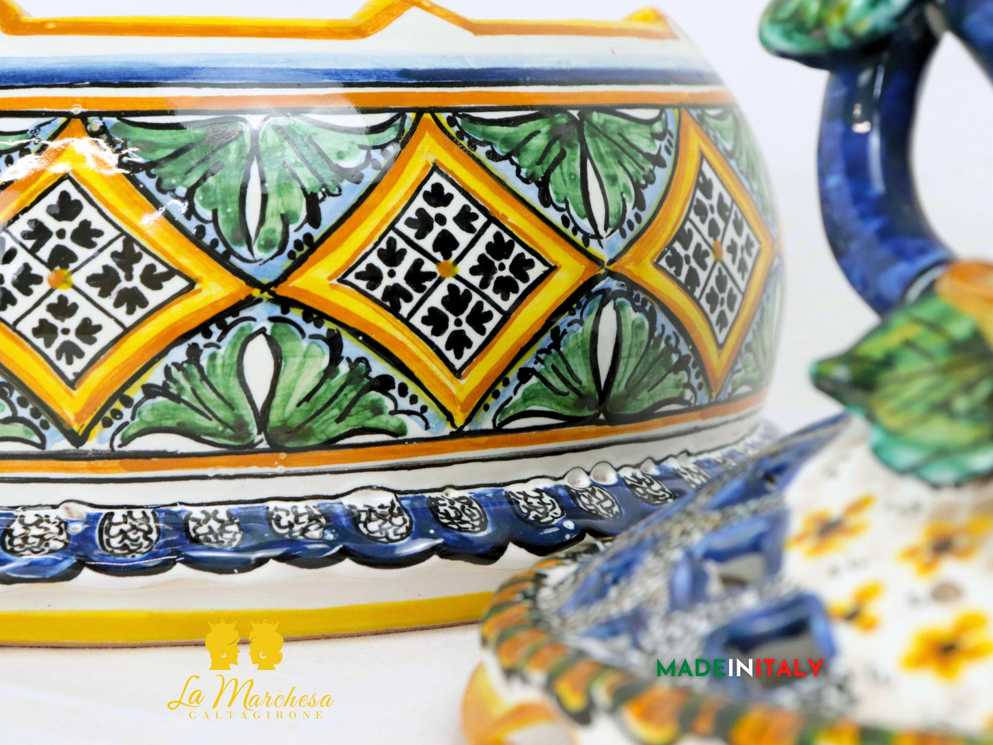 Dama Bambola contenitore porta gioie in ceramica di Caltagirone (5)