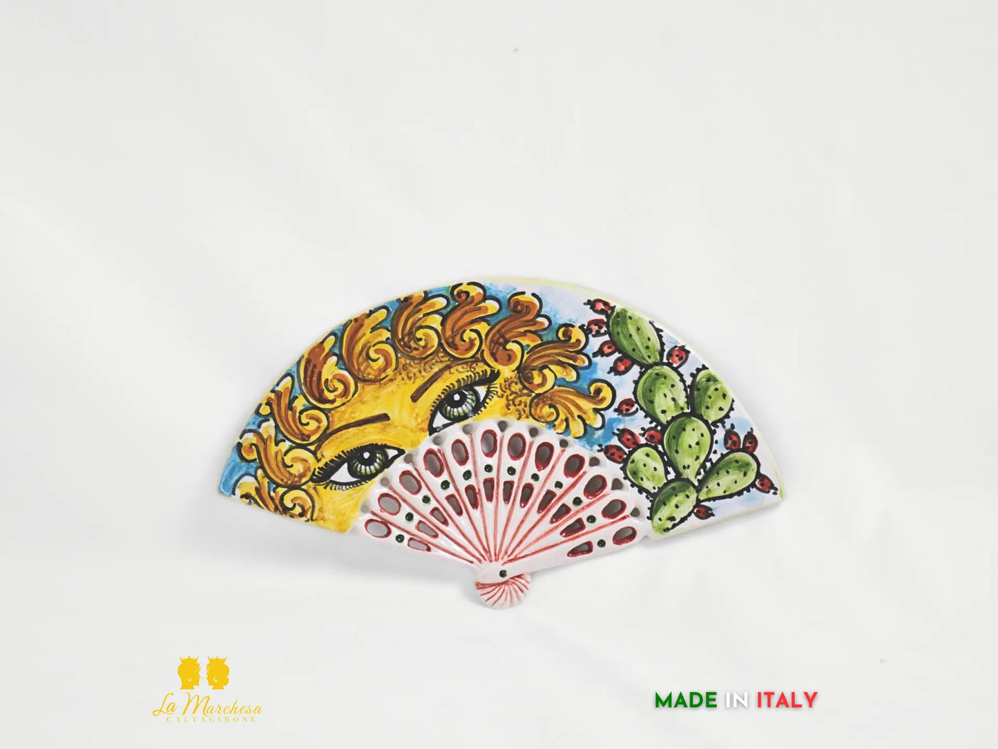 Decorazione da parete Ventaglio in Ceramica di Caltagirone - Vari decori