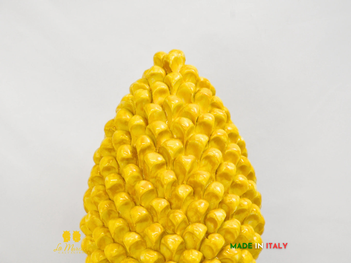 FINE SERIE - Pigna Siciliana in Ceramica di Caltagirone Giallo 37cm