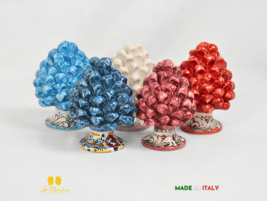 FINE SERIE Pigna Siciliana Ceramica di Caltagirone vari colori 13cm