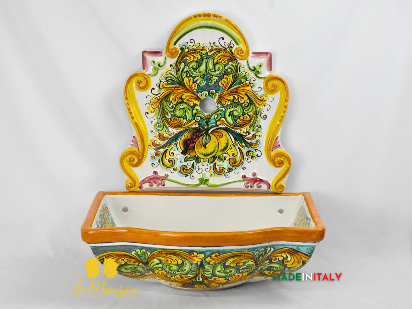Fontana da Muro in Ceramica di Caltagirone - Vari Decori