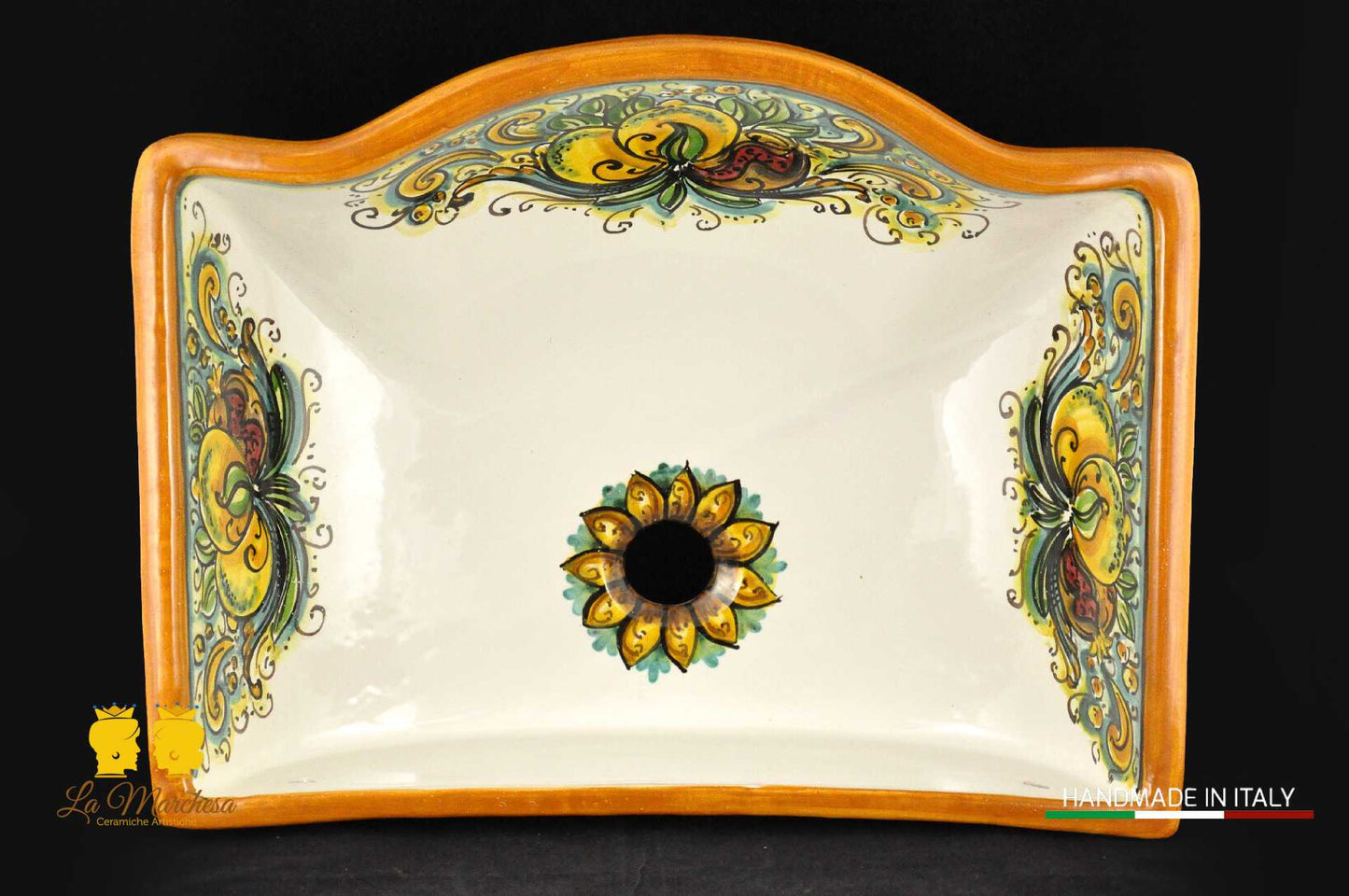 Fontana da giardino a muro Siciliana per esterno in Ceramica di Caltagirone
