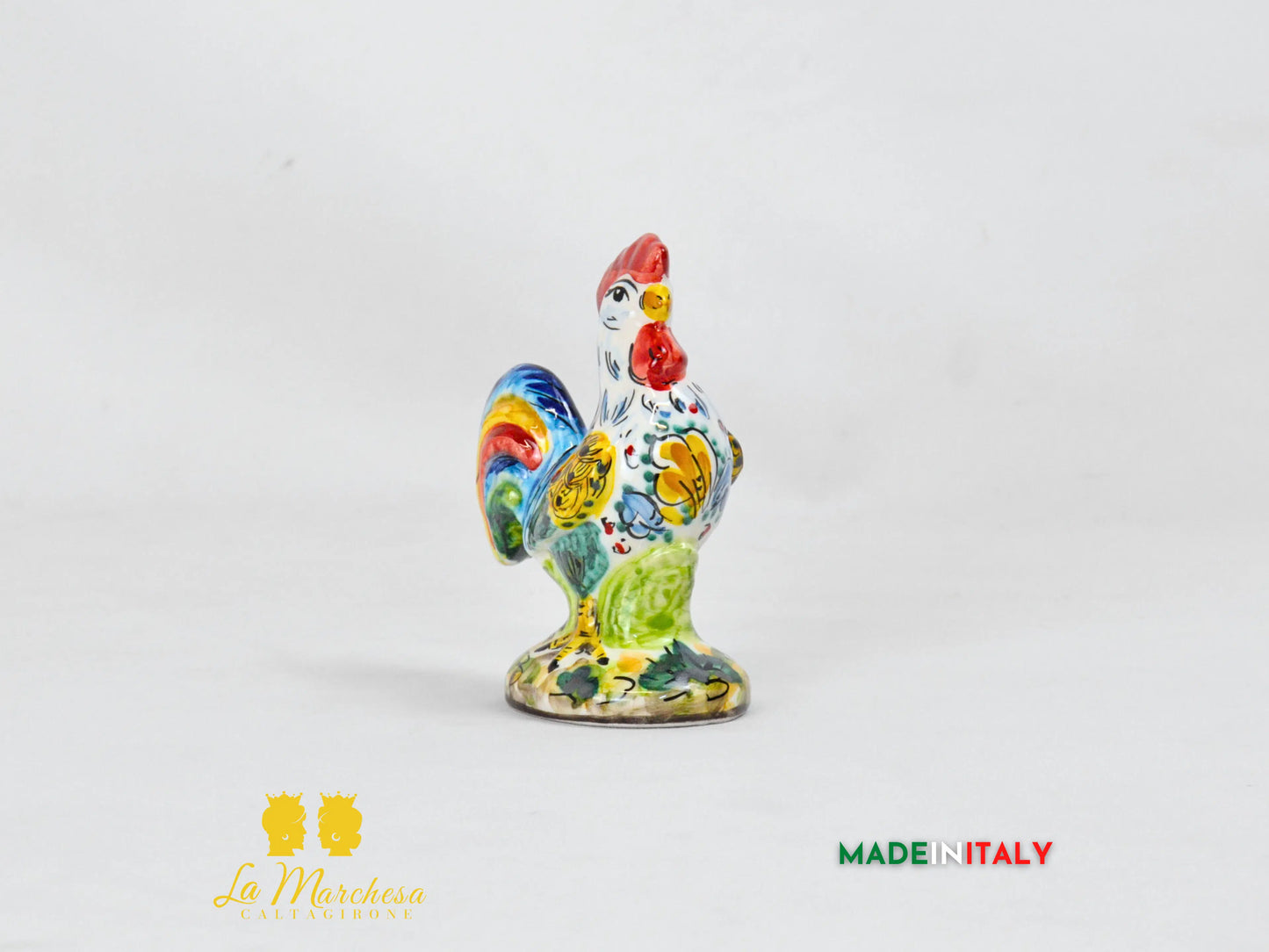 Gallo in Ceramica di Caltagirone - Varie Misure
