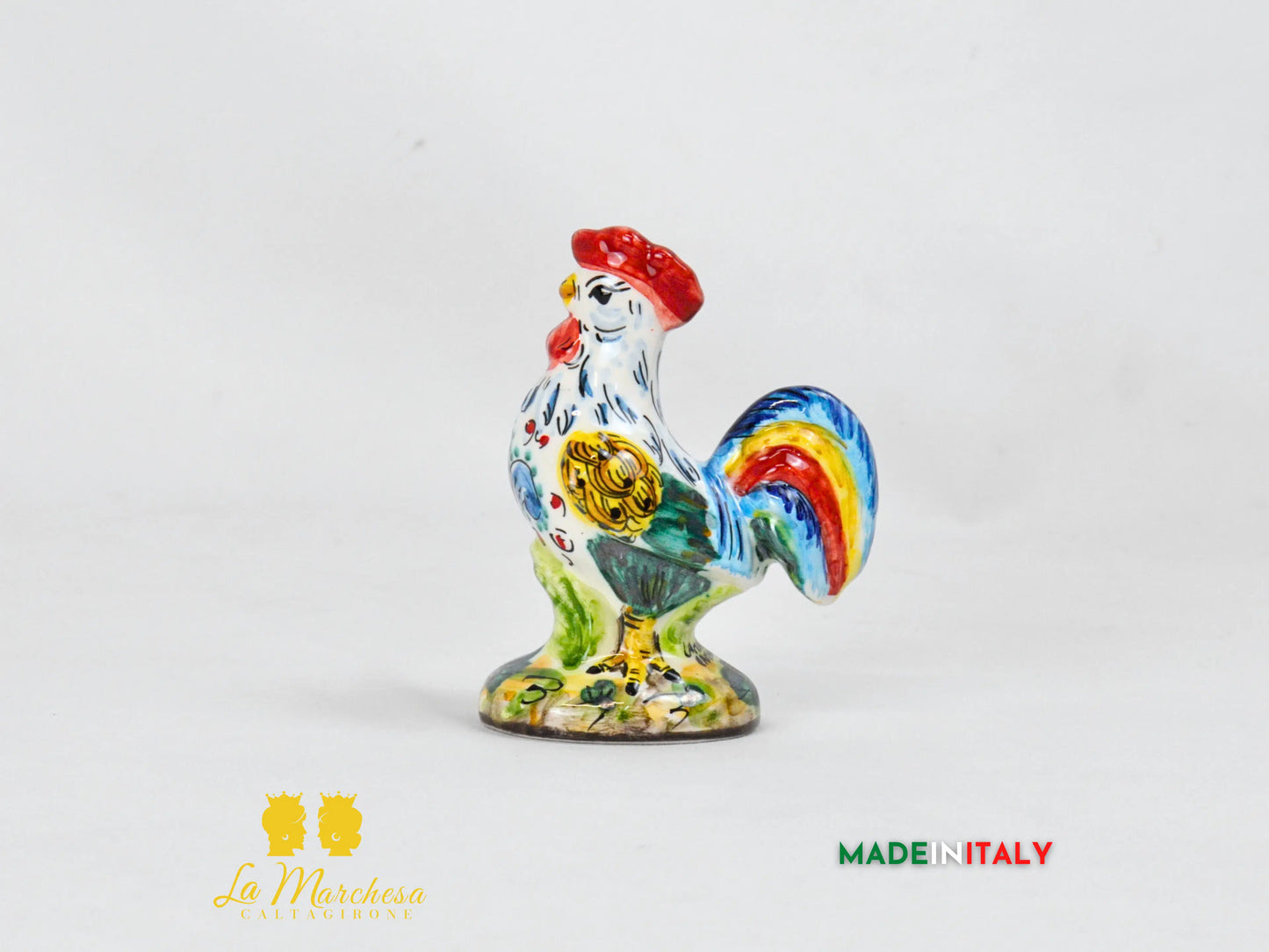 Gallo in Ceramica di Caltagirone - Varie Misure