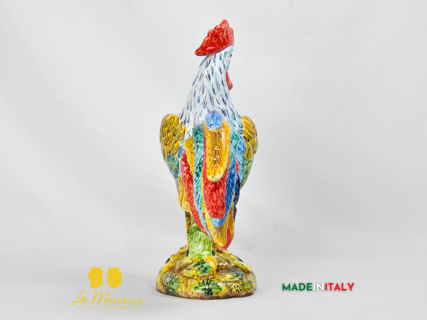 Gallo in Ceramica di Caltagirone - Varie Misure