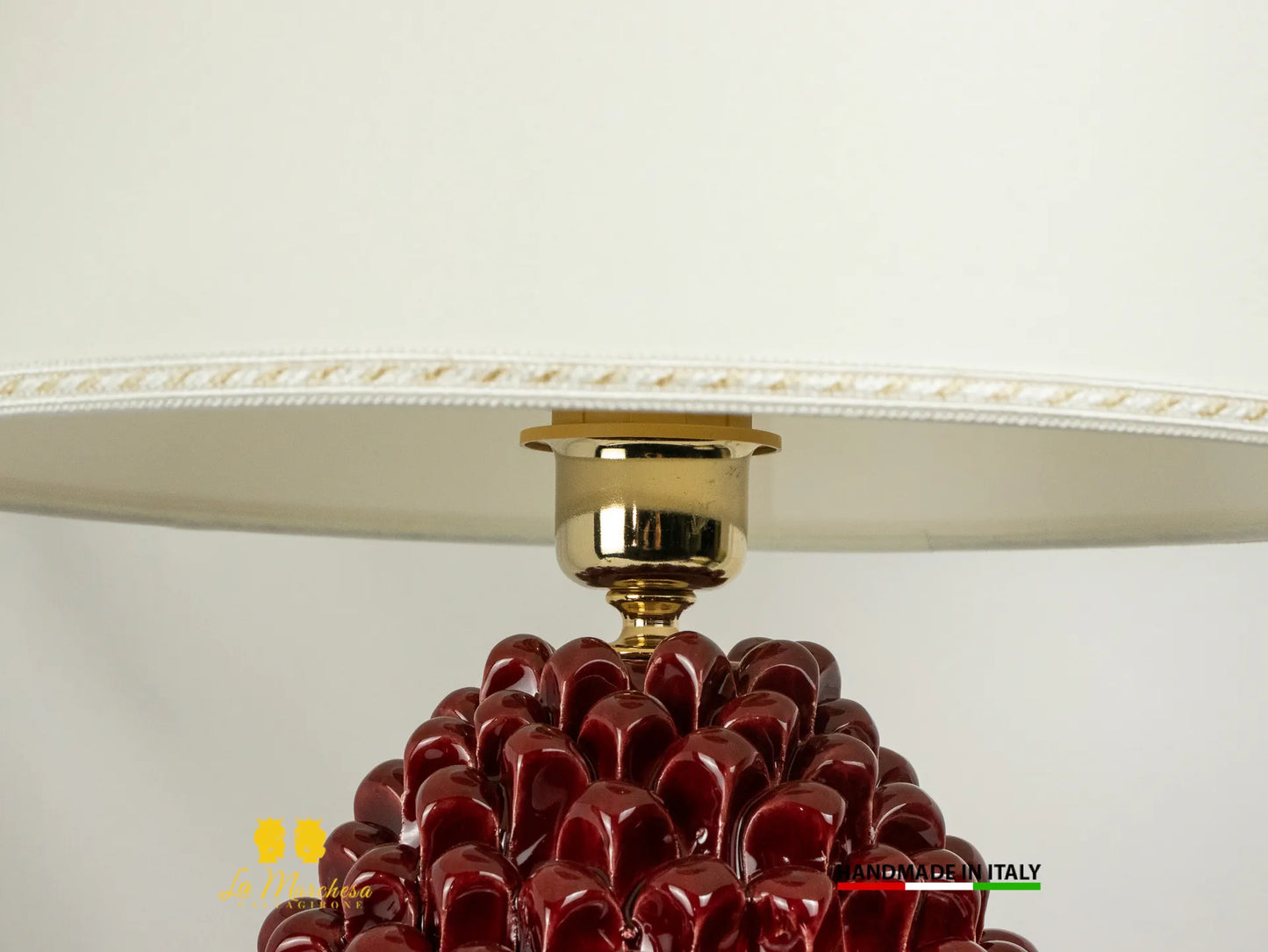 Lampada Pigna Siciliana Ceramica di Caltagirone Artigianale H40