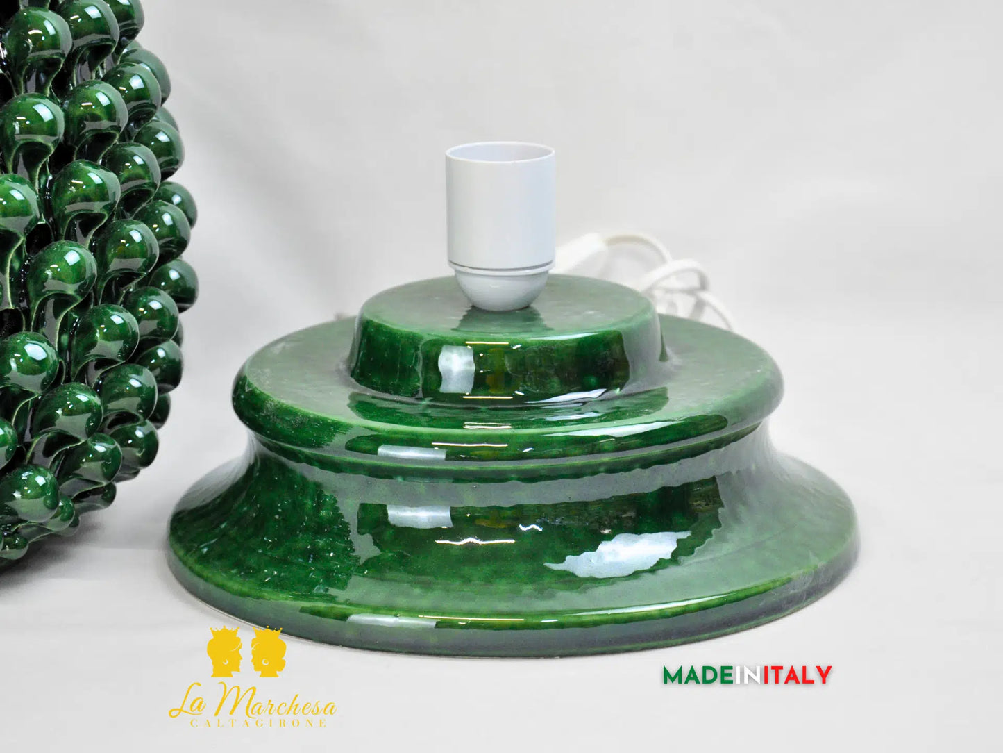Lampada Pigna Siciliana Traforata in Ceramica di Caltagirone - Vari Modelli c
