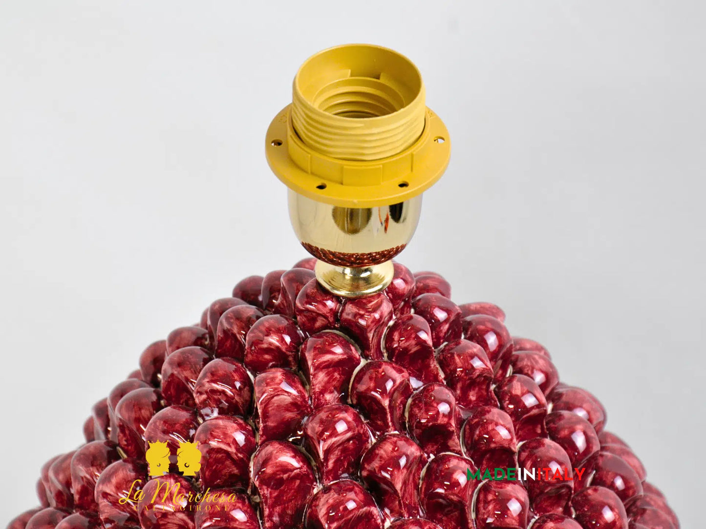 Lampada Pigna Lux in Ceramica di Caltagirone 48cm