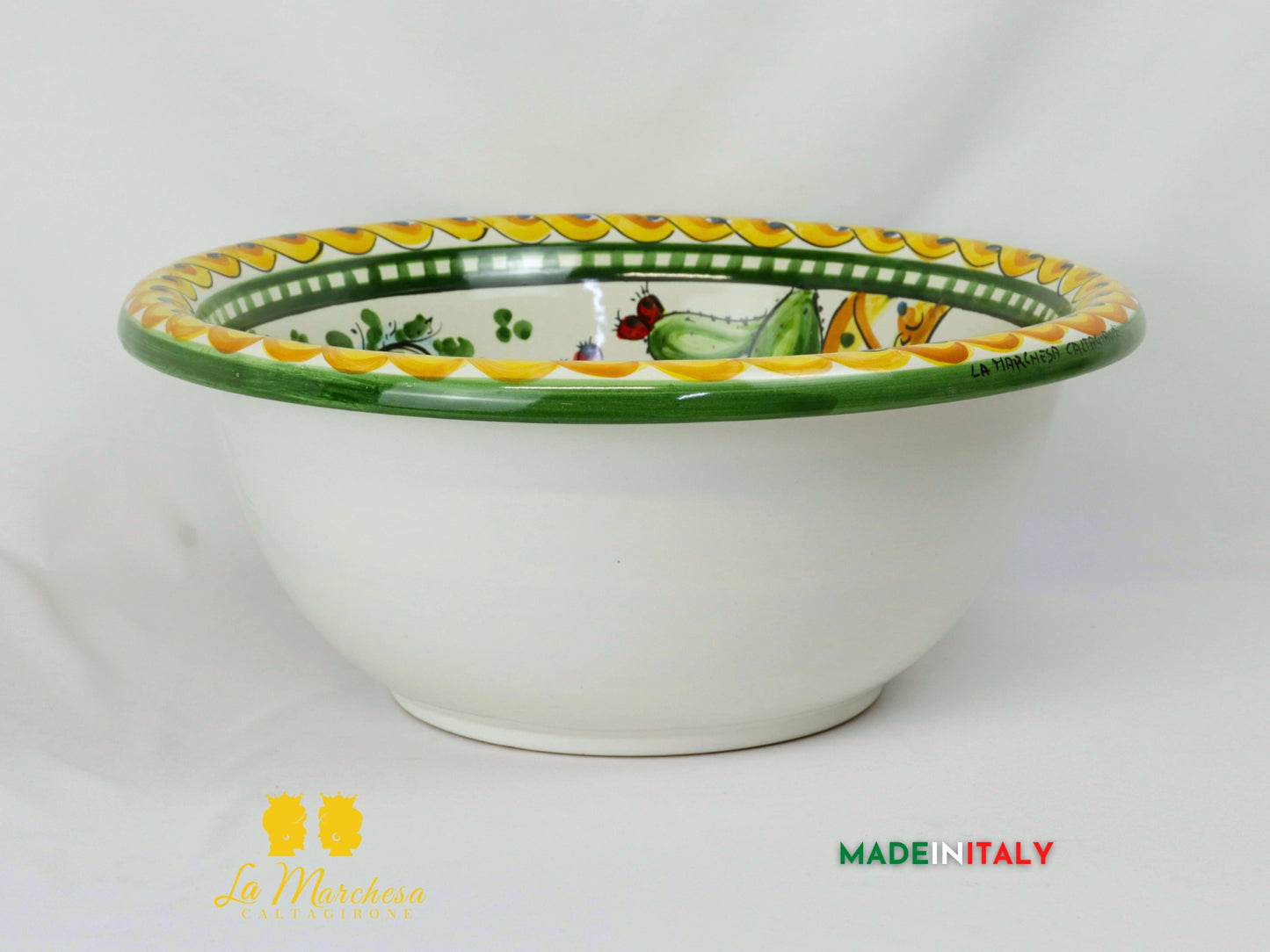 Lavello Decorato in Ceramica di Caltagirone 45cm - Vari Decori