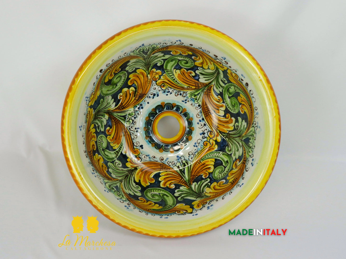 Lavello Decorato in Ceramica di Caltagirone 45cm - Vari Decori