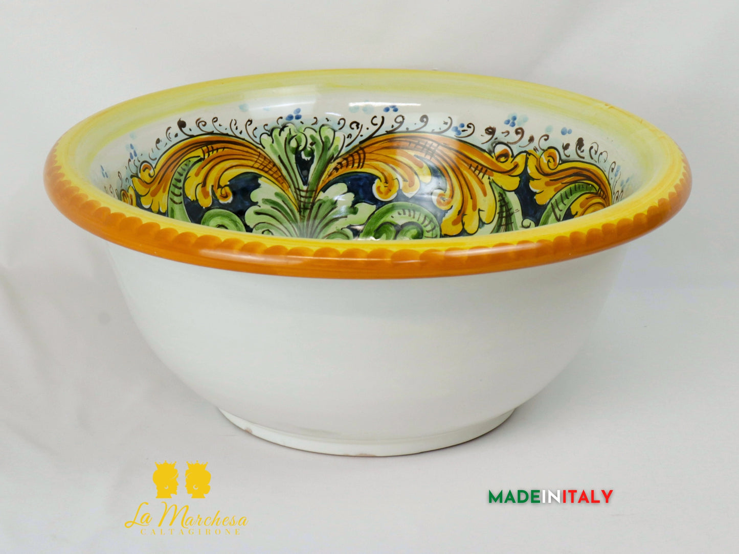 Lavello Decorato in Ceramica di Caltagirone 45cm - Vari Decori