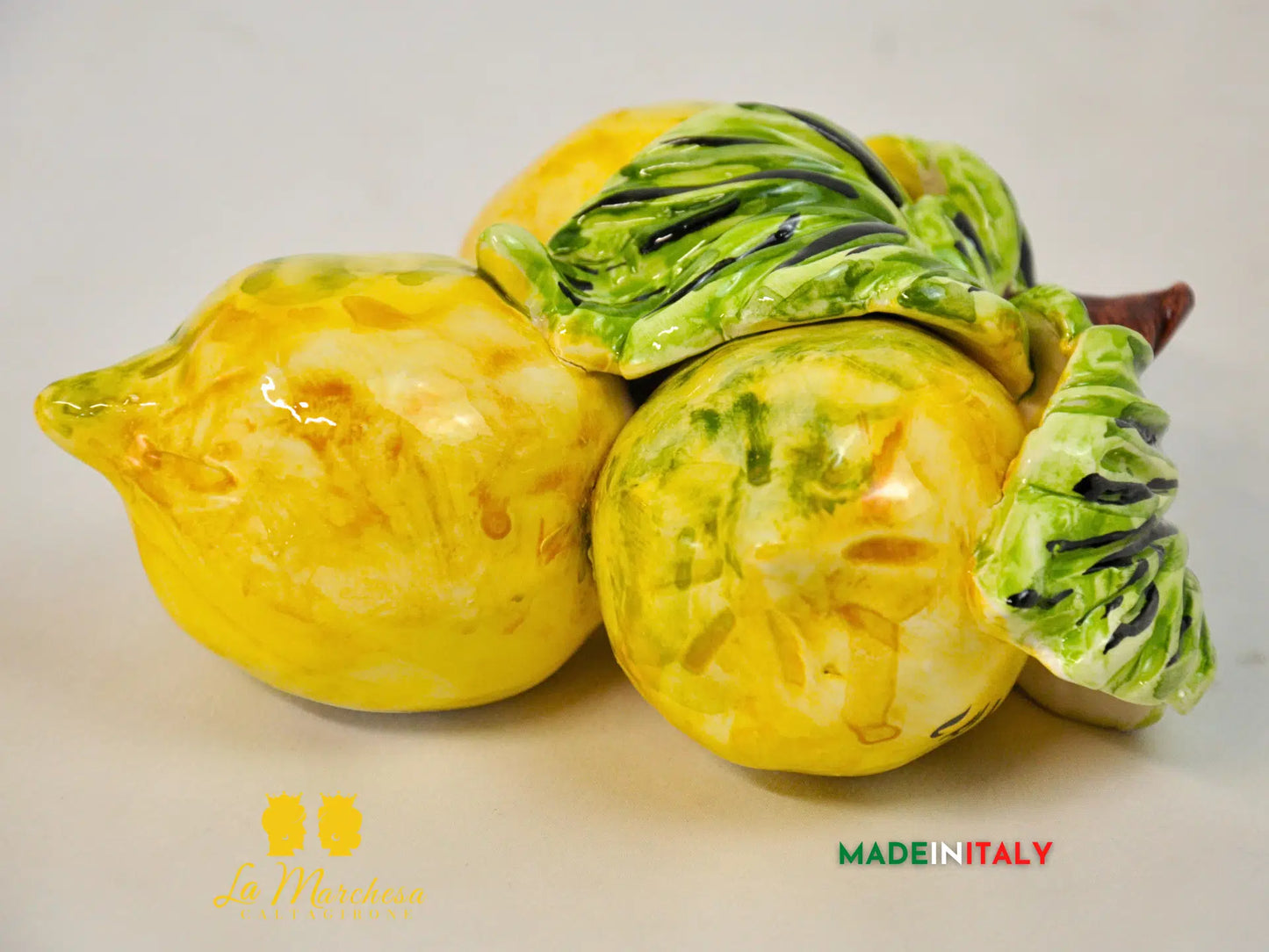 Decorazione Limoni in Ceramica di Caltagirone gialli