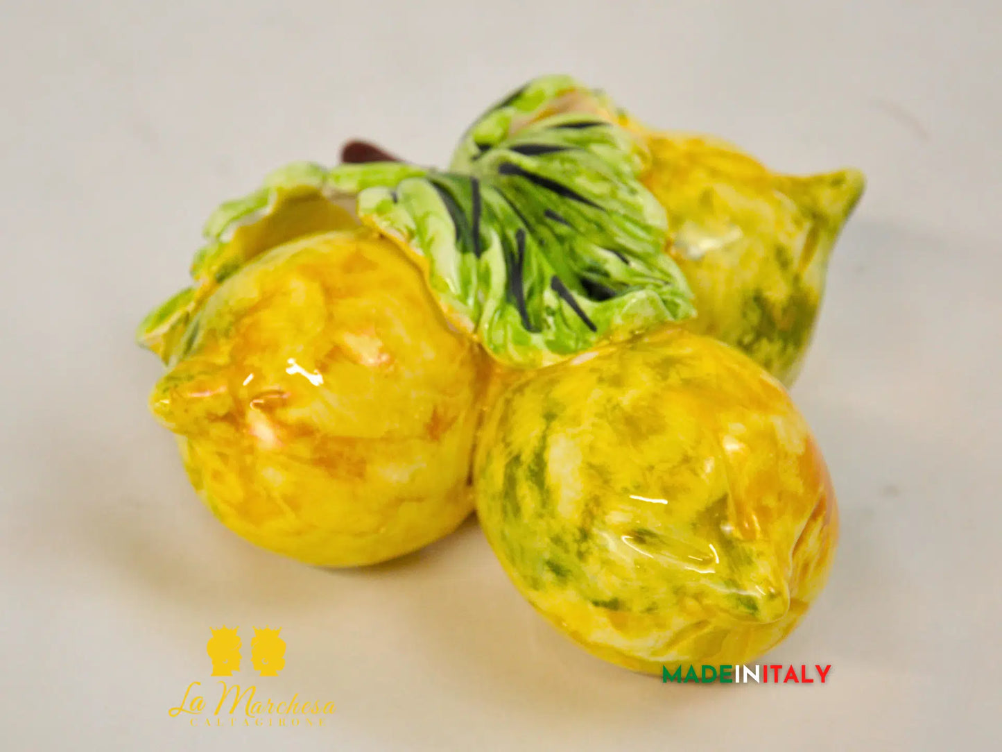 Decorazione Limoni in Ceramica di Caltagirone gialli