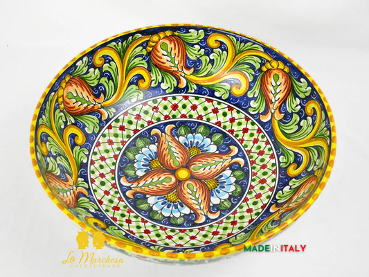 OUTLET - Ciotola Decorata in Ceramica di Caltagirone Ø36 cm