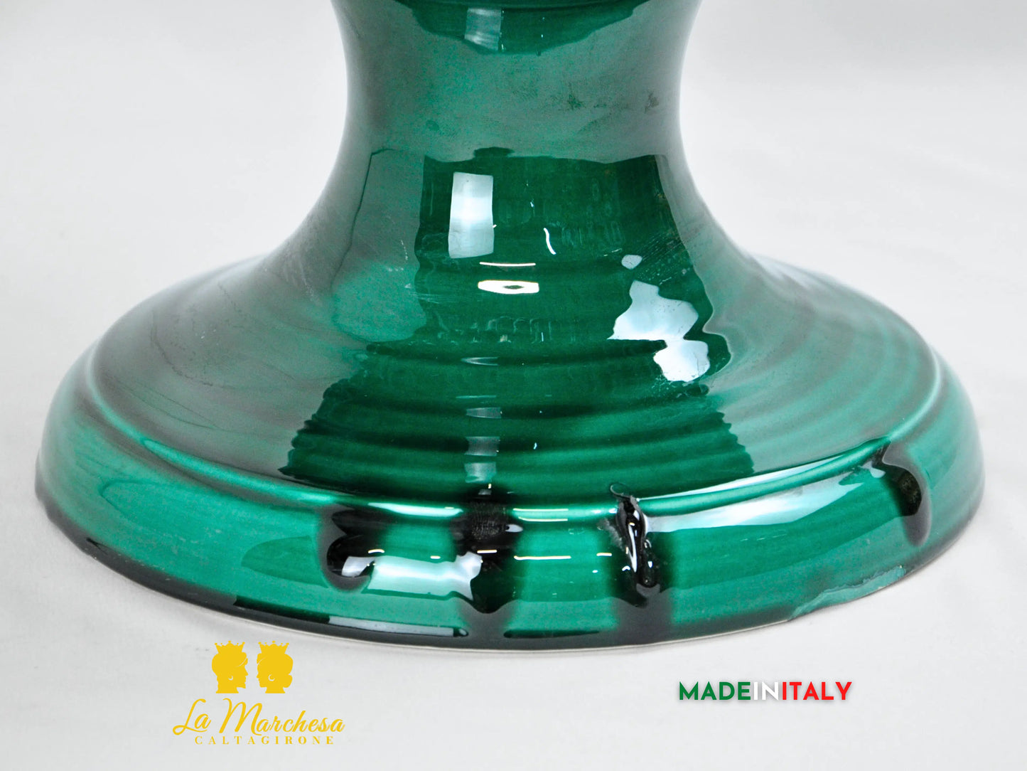 OUTLET - Pigna Siciliana in Ceramica di Caltagirone Verde Rame 51cm