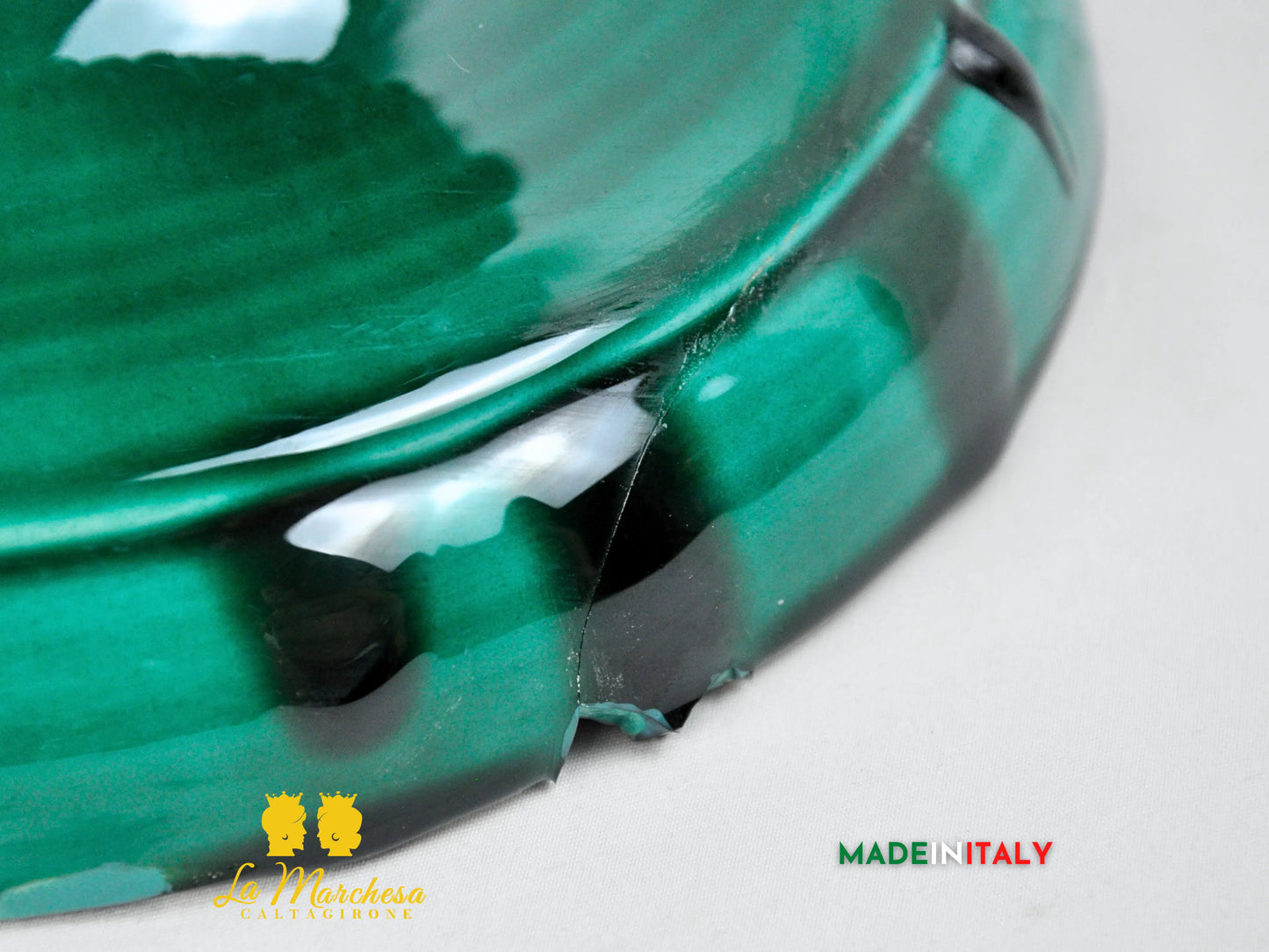 OUTLET - Pigna Siciliana in Ceramica di Caltagirone Verde Rame 51cm