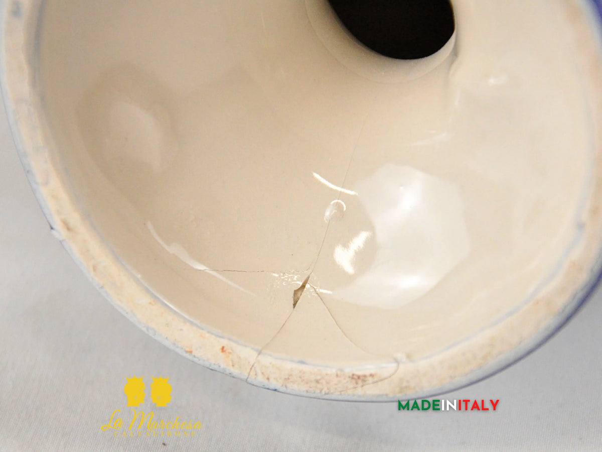 OUTLET - Pigna Siciliana in Ceramica di Caltagirone Blu Cobalto 17cm