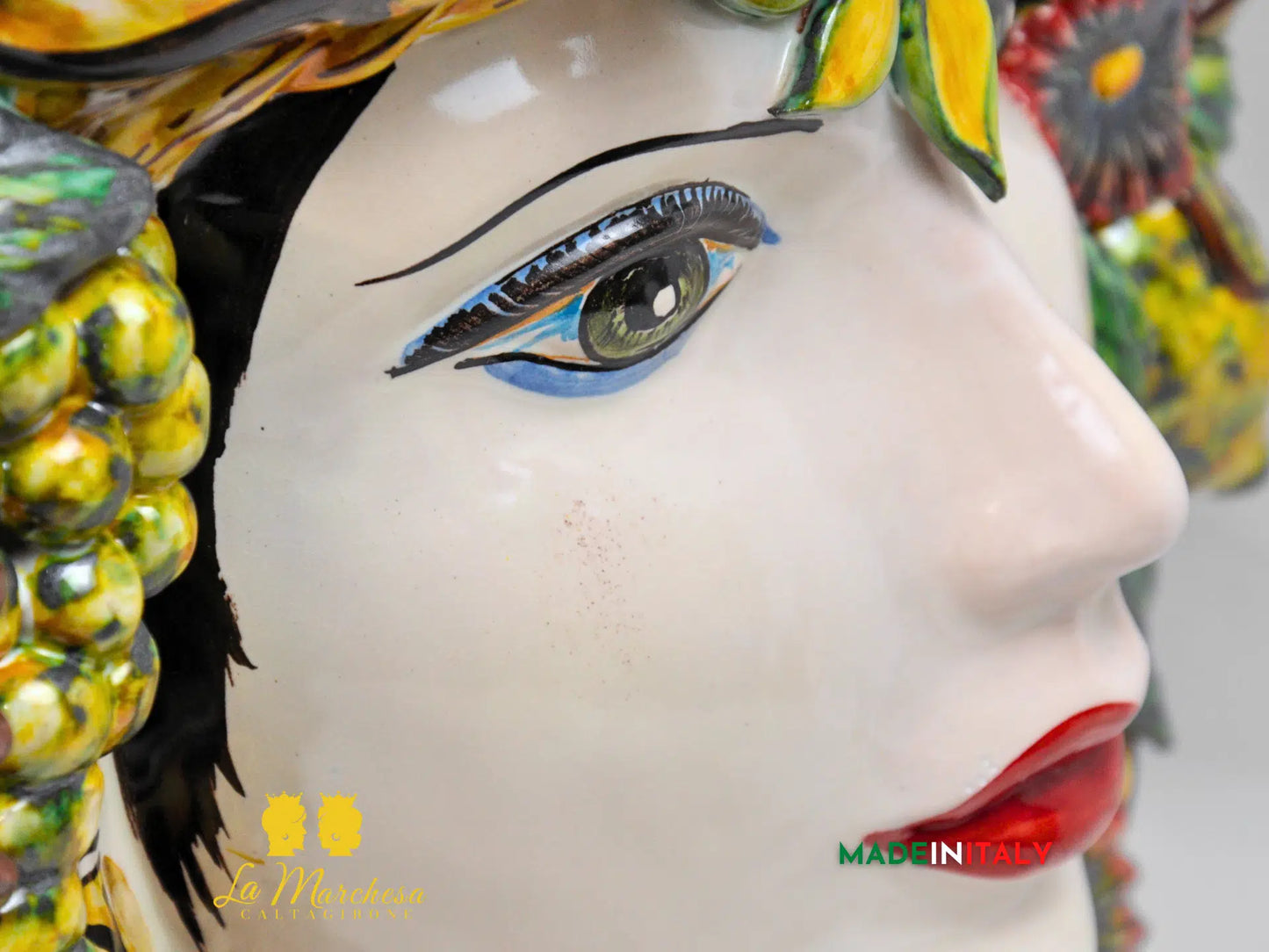 OUTLET Teste di Moro Taormina Frutta in Ceramica di Caltagirone 46cm