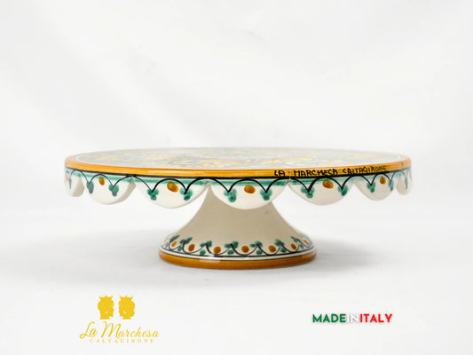 OUTLET - Tortiera Porta Torta in Ceramica di Caltagirone 30cm